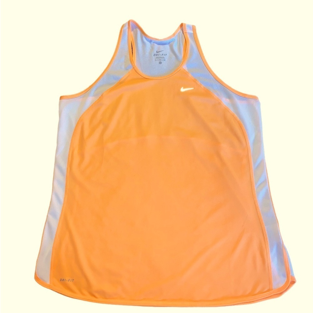 Nike racerback dri-fit running tank top tangerine color woman’s size XL
